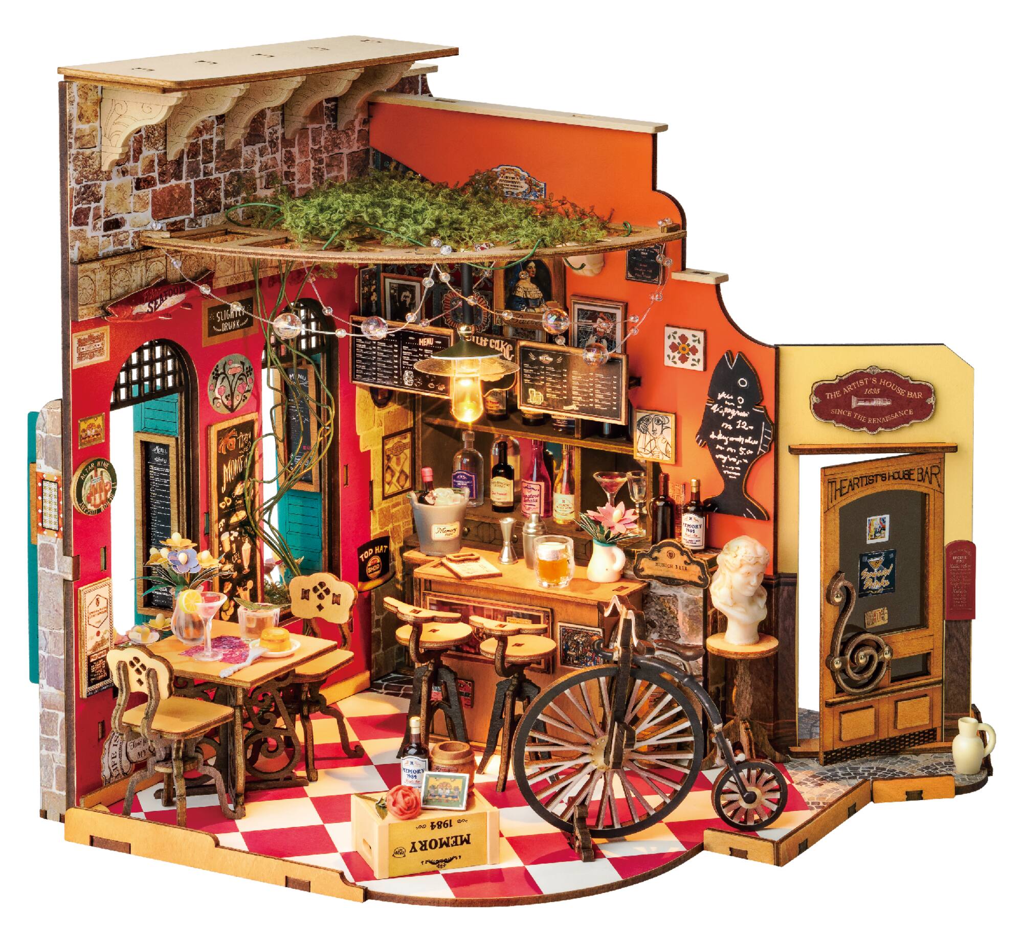 Rolife® Cheers Bar & Dining DIY Miniature House Kit